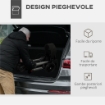 DEAMBULATORE PIEGHEVOLE IN ALLUMINO AD ALTEZZA REGOLABILE CON BORSA 67X65X79.5-94 CM NERO E ARGENTO