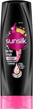 SUNSILK BALSAMO BYE BYE CRESPO CAPELLI VISIBILMENTE SANI E LUMINOSI OLIO DI MACADAMIA ELASTINA E BIOTINA 200 ML