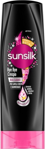SUNSILK BALSAMO BYE BYE CRESPO CAPELLI VISIBILMENTE SANI E LUMINOSI OLIO DI MACADAMIA ELASTINA E BIOTINA 200 ML