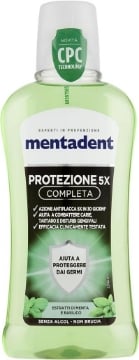 MENTADENT COLLUTORIO PROTEZIONE 5X COMPLETA CON CPC CONTRO I PRINCIPALI DISTURBI ORALI DA 400 ML