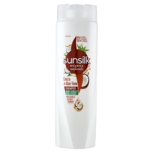 SUNSILK SHAMPOO COCCO E ALOE VERA PER CAPELLI SECCHI E SFRIBRATI 0% SILICONE COLORANTI OLI MINERALI 250 ML OKX