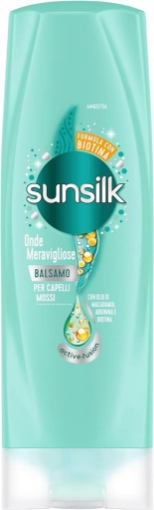SUNSILK BALSAMO ONDE MERAVIGLIOSE PER CAPELLI MOSSI FOMULA CON BIOTINA OLI DI MACADAMIA E ARGININA 250 ML OKX