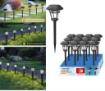 HIG TECH FARETTI SEGNAPASSI A RICARICA SOLARE CON LED DIAMETRO 9X34H CM INSERIMENTO NEL TERRENO DURATA 8 ORE COLORE NERO OKX