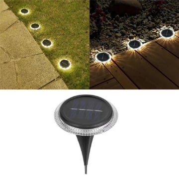 HIGH TECH 1 FARETTO SEGNAPASSI A ENERGIA SOLARE FORMA TONDA DIAMETRO 11 CM INSERIBILE NEL TERRENO OKX