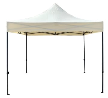 MA MAISON GAZEBO PIEGHEVOLE PREMIUM 3X3 MT ECRÙ GAMBE ESAGONALI ALTEZZA LIBERA 190 CM FUNZIONE ANTIVENTO E IMPERMEABILE OKX
