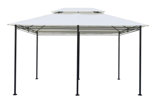 MA MAISON GAZEBO PIRAMIDE 3X4 MT BIANCO COPERTURA 180 GSM TUBO 20 MM STRUTTURA IN METALLO VERNICIATO A POLVERE 