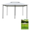 MA MAISON GAZEBO PIRAMIDE 3X4 MT BIANCO COPERTURA 180 GSM TUBO 20 MM STRUTTURA IN METALLO VERNICIATO A POLVERE 