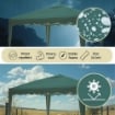 MAURY'S GAZEBO PIEGHEVOLE QUADRATO 3 X 3 MT IN COLORE VERDE CON SACCA