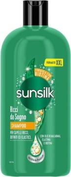 SUNSILK SHAMPOO RICCI DA SOGNO FORMULA ACTIVE FUSION OLIO DI MACADAMIA ELASTINA E BIOTINA - CAPELLI SANI FORMATO XXL 810 ML OKX