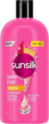 SUNSILK SHAMPOO SCINTILLE DI LUCE ANTICRESPO DISTRICANTE CON OLIO DI JOJOBA COLLAGENE E BIOTINA FORMATO XXL 810 ML OKX