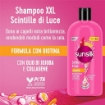 SUNSILK SHAMPOO SCINTILLE DI LUCE ANTICRESPO DISTRICANTE CON OLIO DI JOJOBA COLLAGENE E BIOTINA FORMATO XXL 810 ML OKX