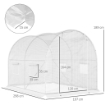 SERRA A TUNNEL CON 4 FINESTRELLE E INGRESSO A ZIP IN ACCIAIO ZINCATO E PE 3X2X1.9 M BIANCO