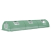 SERRA PICCOLA CON 5 FINESTRELLE E GRIGLIA CENTRALE IN ACCIAIO PE E PP 300X80X45 CM VERDE