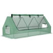 SERRA PICCOLA CON 2 FINESTRELLE LATERALI E FINESTRA CENTRALE IN ACCIAIO PE E PP 240X90X90 CM VERDE