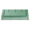 SERRA PICCOLA CON 2 FINESTRELLE LATERALI E FINESTRA CENTRALE IN ACCIAIO PE E PP 240X90X90 CM VERDE