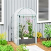 SERRA A PARETE CON SACCO PER PIANTE E INGRESSO AVVOLGIBILE IN ACCIAIO E PLASTICA 89X50X152 CM TRASPARENTE