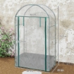SERRA A PARETE CON SACCO PER PIANTE E INGRESSO AVVOLGIBILE IN ACCIAIO E PLASTICA 89X50X152 CM TRASPARENTE