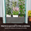 SERRA A PARETE CON SACCO PER PIANTE E INGRESSO AVVOLGIBILE IN ACCIAIO E PLASTICA 89X50X152 CM TRASPARENTE