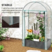 SERRA A PARETE CON SACCO PER PIANTE E INGRESSO AVVOLGIBILE IN ACCIAIO E PLASTICA 89X50X152 CM TRASPARENTE