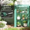 SERRA DA GIARDINO A 3 LIVELLI CON COPERTURA IN PE ANTI-UV E PORTA AVVOLGIBILE 100X40X150 CM VERDE