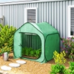 SERRA A CASETTA PIEGHEVOLE CON INGRESSO A CERNIERA IN ACCIAIO E PE 150X148X148 CM VERDE