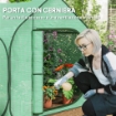 SERRA A CASETTA PIEGHEVOLE CON INGRESSO A CERNIERA IN ACCIAIO E PE 150X148X148 CM VERDE