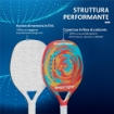RACCHETTA PADEL IN FIBRA DI CARBONIO CON IMPUGNATURA ANTISCIVOLO E BORSA DI TRASPORTO GIALLO