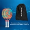 RACCHETTA PADEL IN FIBRA DI CARBONIO CON IMPUGNATURA ANTISCIVOLO E BORSA DI TRASPORTO GIALLO