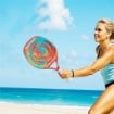RACCHETTA PADEL IN FIBRA DI CARBONIO CON IMPUGNATURA ANTISCIVOLO E BORSA DI TRASPORTO GIALLO
