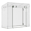 SERRA DA GIARDINO CON PORTA AVVOLGIBILE E BORDI ESTESI IN ACCIAIO E PE 200X76X168 CM BIANCO