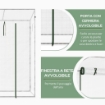 SERRA DA GIARDINO CON PORTA AVVOLGIBILE E BORDI ESTESI IN ACCIAIO E PE 200X76X168 CM BIANCO