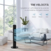 VENTILATORE A TORRE 45W A 4 MODALITÀ E 3 VELOCITÀ CON TIMER DA 12H IN ABS Ø31.5X96 CM NERO