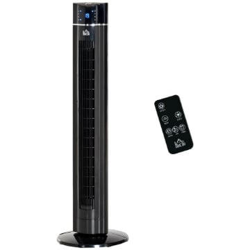 VENTILATORE A COLONNA 60W CON 3 VELOCITÀ 3 MODALITÀ E TIMER 8H IN ABS Ø32X106.8 CM NERO
