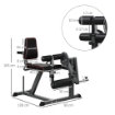 CALF MACHINE CON SCHIENALE E CUSCINETTI REGOLABILI IN ACCIAIO PLASTICA ED EVA 100X90X105 CM GRIGIO E NERO