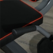 CALF MACHINE CON SCHIENALE E CUSCINETTI REGOLABILI IN ACCIAIO PLASTICA ED EVA 100X90X105 CM GRIGIO E NERO