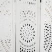 SEPARÈ PARAVENTO DA INTERNI PIEGHEVOLE A 3 PANNELLI IN LEGNO INTAGLIATO 120X170 CM BIANCO