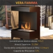 CAMINO A BIOETANOLO AUTOPORTANTE CON BRUCIATORE DA 0.9L E DURATA 3.3 ORE 38X22X54 CM NERO