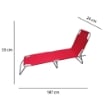 MAURY'S LETTINO IN METALLO IN TEXTILENE COLR ROSSO CON STRUTTURA IN METALLO PESO MASSIMO 120 KG