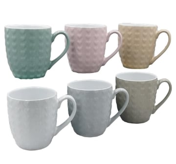 MAURY'S TAZZA MUG 350 CC CON FANTASIA A CUORE ASSORTITA IN CERAMICA