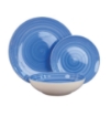 MA MAISON PASTEL SET 18 PIATTI SERVIZIO COLORE AZZURRO 6 PIANI - 6 FONDI - 6 DESSERT O FRUTTA OKX