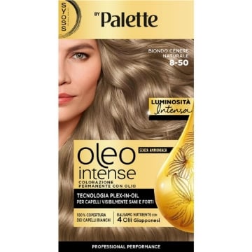PALETTE SYOSS - OLEO INTENSE SENZA AMMONIACA COLORAZIONE PERMANENTE CON OLIO 8-50 BIONDO CENERE NATURALE OKX