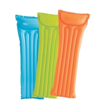 MATERASSINO TINTA UNITA CON POGGIA TESTA E RILIEVO ADATTO PER IL MARE E LA PISCINA IN COLORAZIONE ASSORTITA 183X69 CM OKX