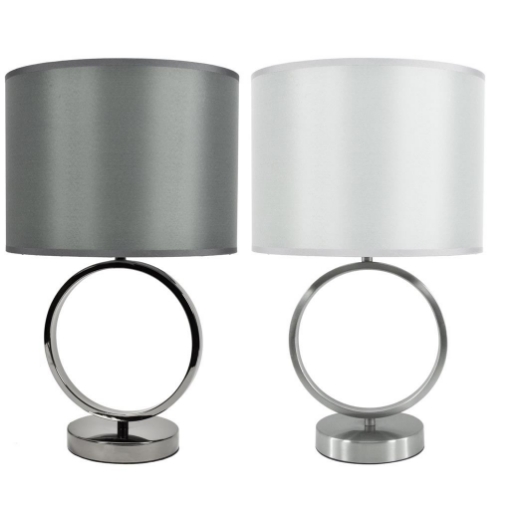 MAURY'S UNA LAMPADA DA TAVOLO DESIGN MODERNO CON BASE DI APPOGGIO TONDA IN COLORAZIONE ASSORTITA 45 CM OKX
