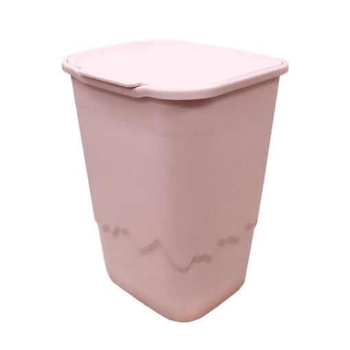 CONTENITORE MONTE BIANCO MULTIUSO CON RILIEVO E FANTASIA IN COLORAZIONE ROSA 50LT 40X36X54 CM 