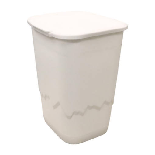 CONTENITORE MONTE BIANCO MULTIUSO CON RILIEVO E FANTASIA IN COLORAZIONE BIANCA 50LT 40X36X54 CM 