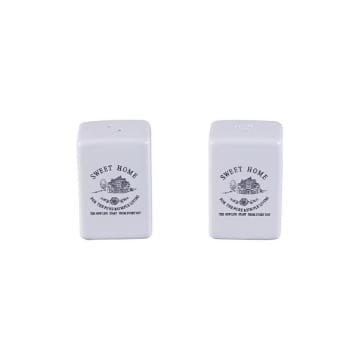 SPARGISPEZIE AURA PRATICO IN CERAMICA CON SCRITTE E DECORI COLORE BIANCO 5X7H CM OKX