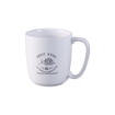 TAZZA AURA IN CERAMICA CON SCRITTE E DECORI AMPIO MANICO DESIGN SEMPLICE COLORE BIANCO CAPIENZA 440 CC OKX