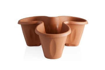 VASO TRIFOGLIO CON CARRELLO 40X16CM