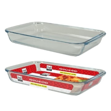 MA MAISON BAKER PIROFILA IN VETRO RETTANGOLARE 34,5X20,5X5 CM CAPIENZA 2,2 LITRI 