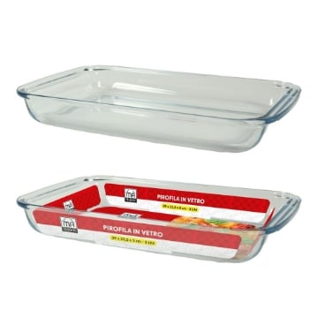 MA MAISON BAKER PIROFILA IN VETRO RETTANGOLARE 39X23,5X5 CM CAPIENZA 3 LITRI 